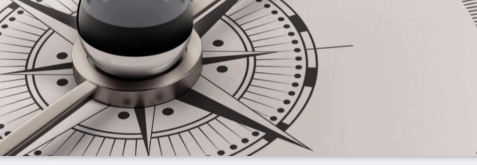 Detail of a classic compass dial